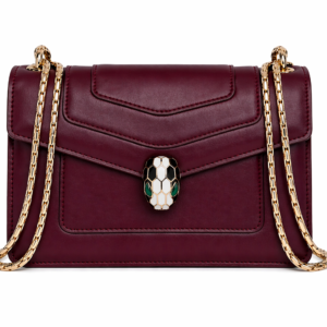 B serpenti shoulder maroon